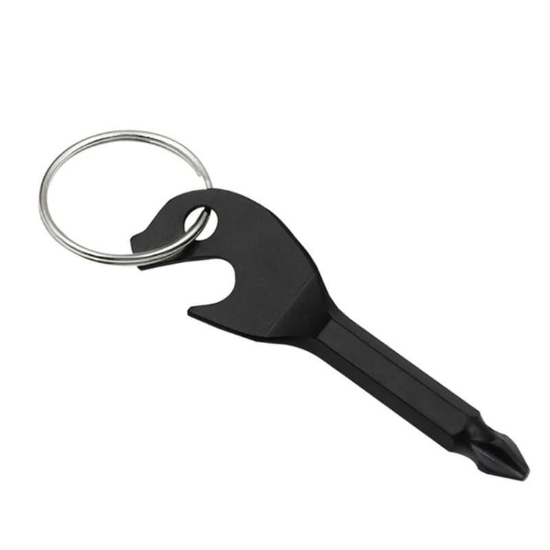 Multi-Function , Stainless Steel Keychain Multi-Function Tool, Bottle Opener, Screwdriver, Box Opener, Drill Driver