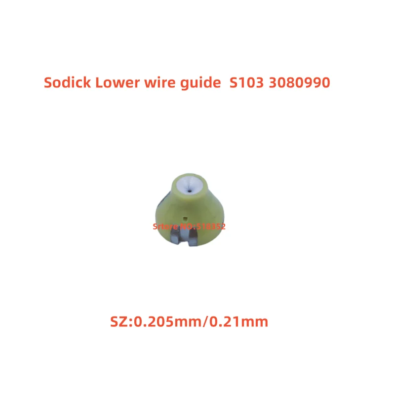 

Sodick Wire Guide 87-3 S103 0.205 0.21mm Lower ,Rubber Wrapped (Yellow) EDM Wire Cutting Machine Parts, 3080990 3080991