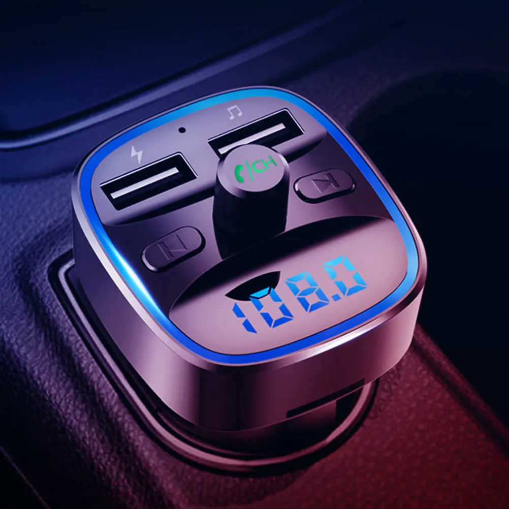 

Автомобильный FM-трансмиттер с LED-дисплеем, USB-зарядкой, многофункциональный медиаплеер с функцией громкой связи
