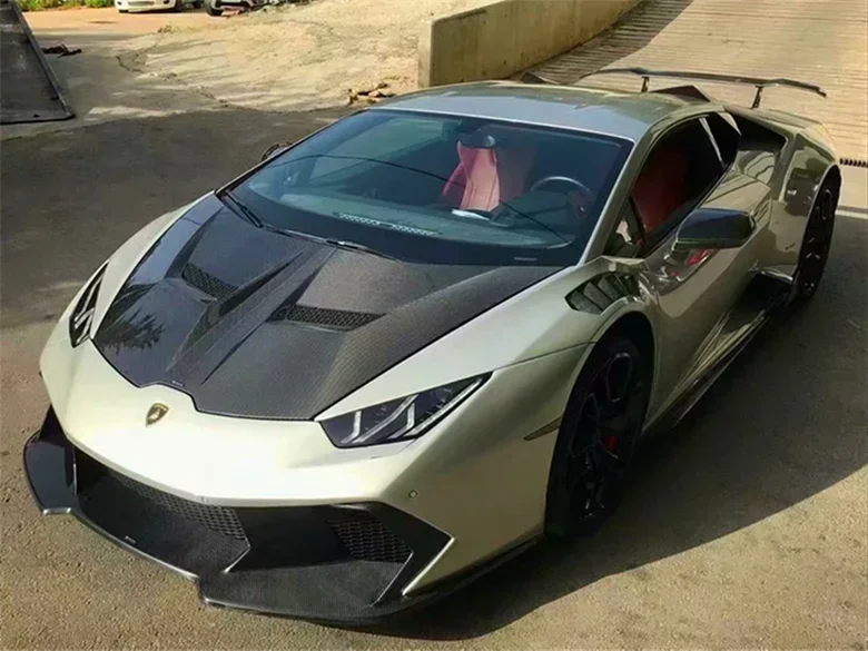 

V-образный стиль, полууглеродное волокно, передний бампер, диффузор заднего бампера, кузовный комплект для Lamborghini LP610-4 LP580 Huracan