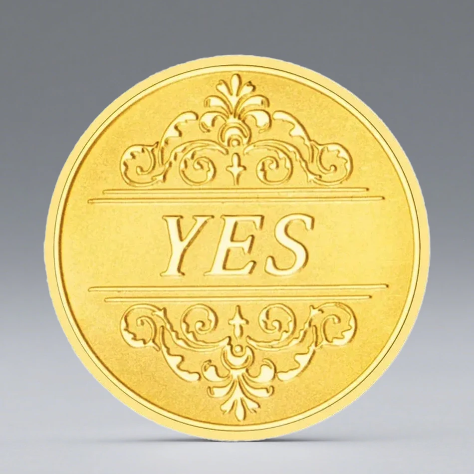 Yes or No Prediction Decision Coin Golden Plated Ouija All-Seeing Eye or Death Angel Gift Souvenir Coins