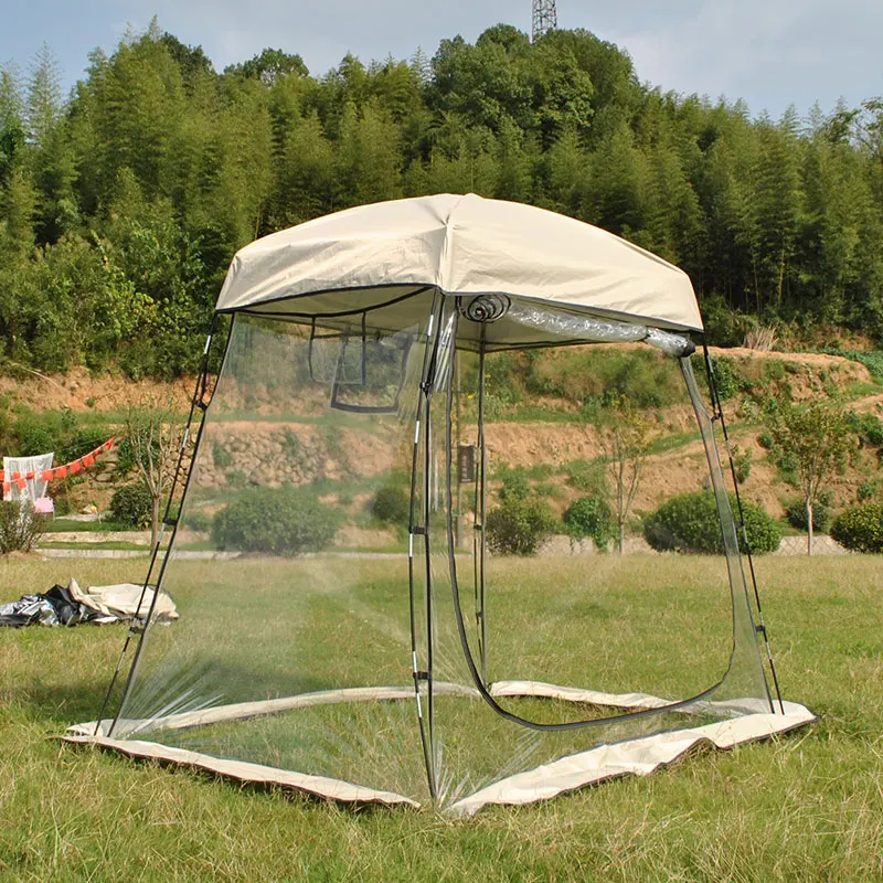 مظلة دافئة مقاومة للماء من مادة PVC تتسع لـ 3-4 أشخاص مع غطاء مطر إضافي، مأوى مقاوم للطقس على شكل شريط التماس، طويل ما يكفي #5