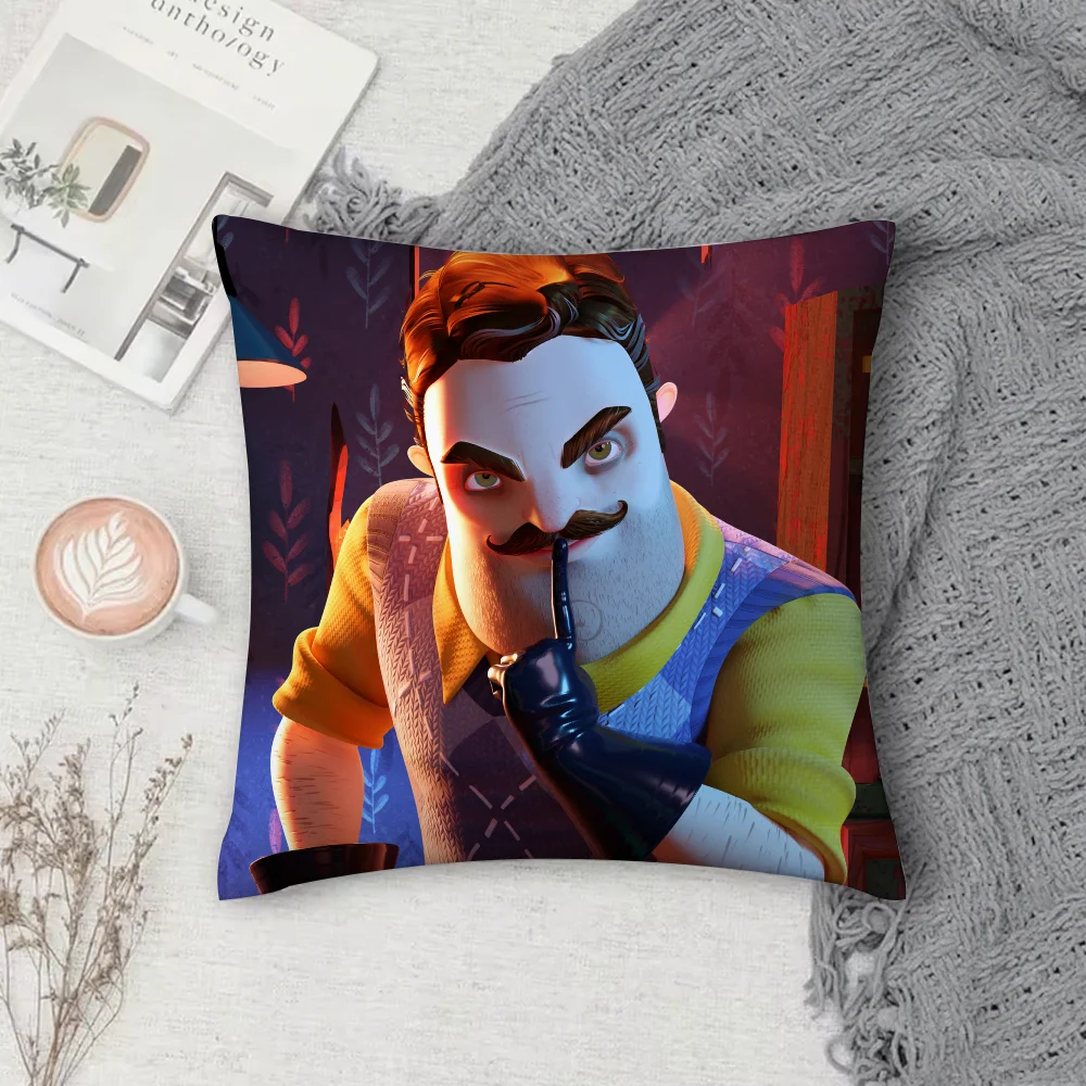 غطاء وسادة Game Hello N-Neighbor 2 مربع للأريكة مع وسادة مريحة مناسبة للغرفة #4