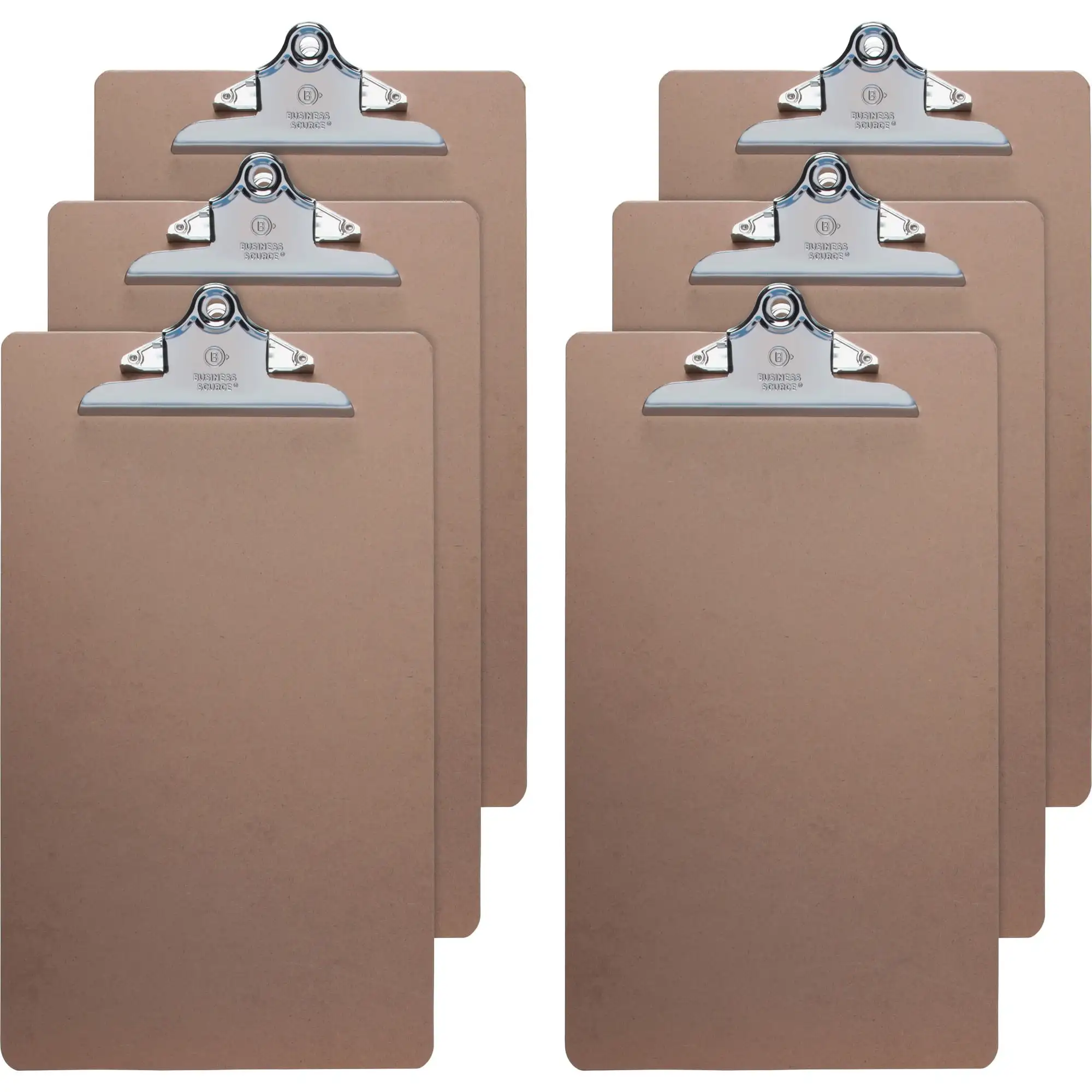 

Business Source Hardboard Clipboard - 9" X 15 1/2" - Hardboard - Brown - 6 / Bundle