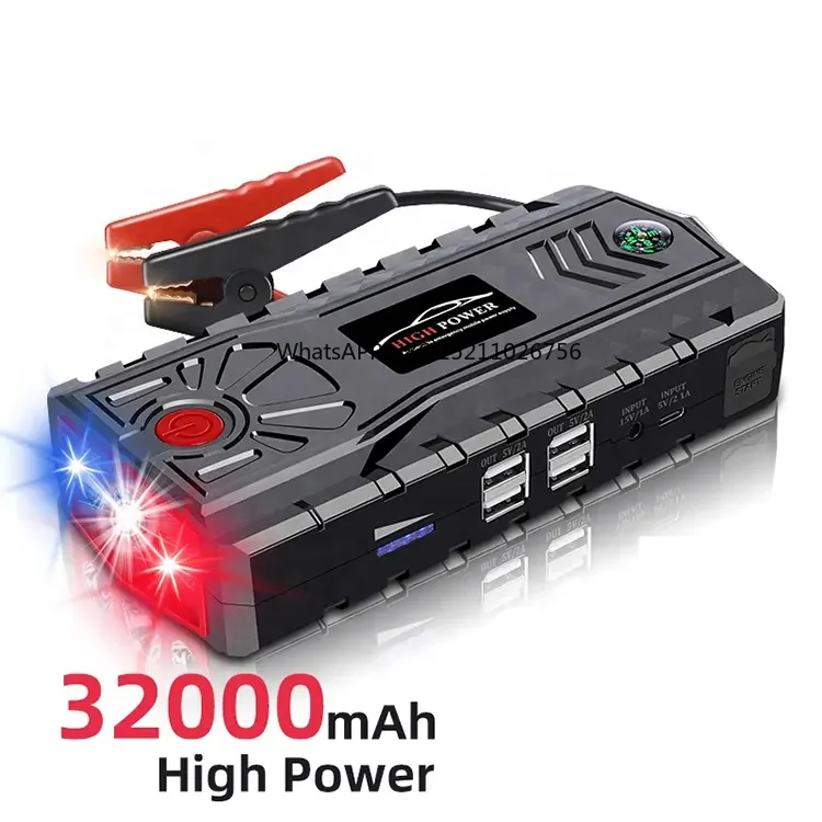 High Power Car Jump Starter Power Bank Multi-Function Portable 12V Lithium Battery Car Jump Starter