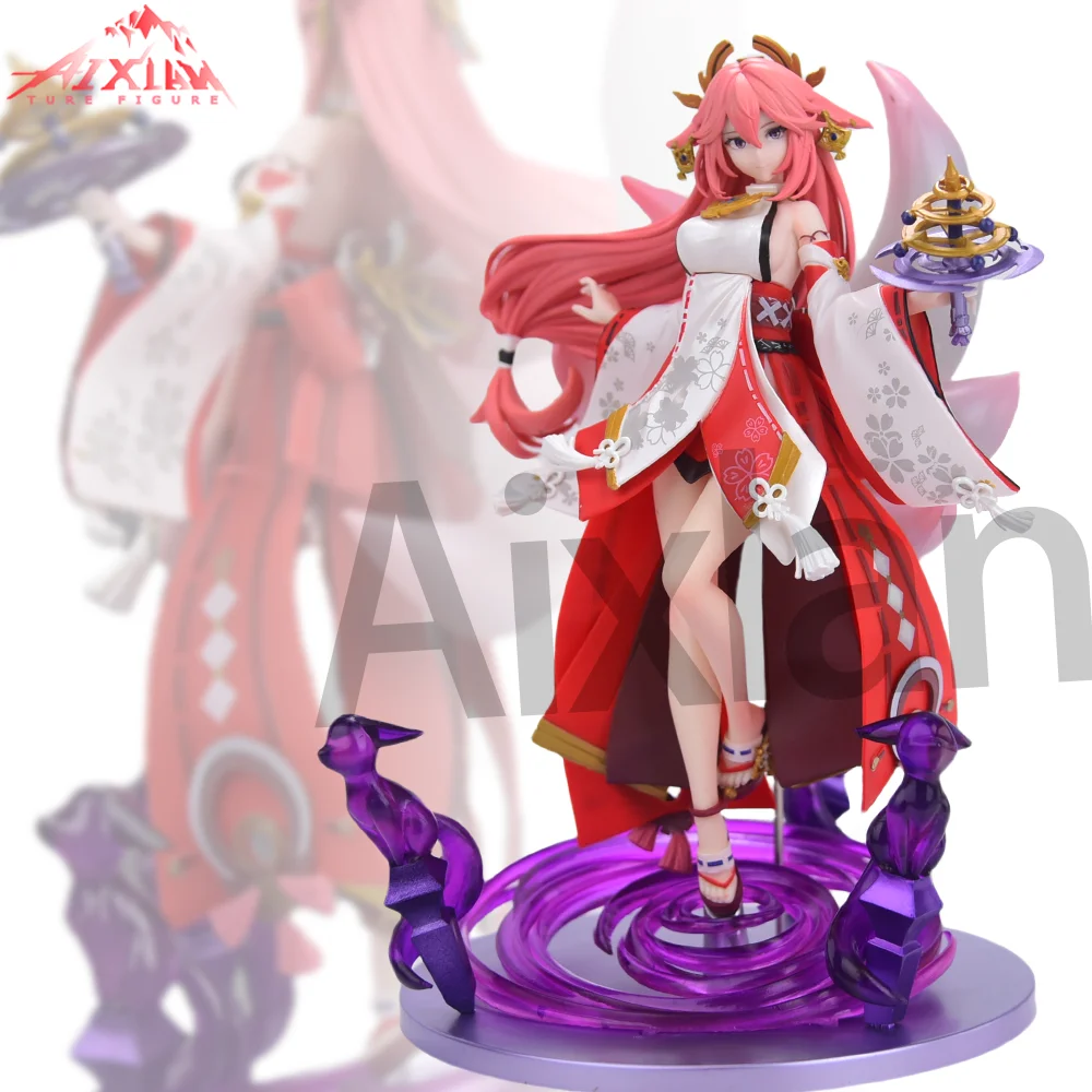 Aixlan New Series Figure Yae Miko 25cm PVC Action Figure Amine Birthday Gift Collectible Figurine