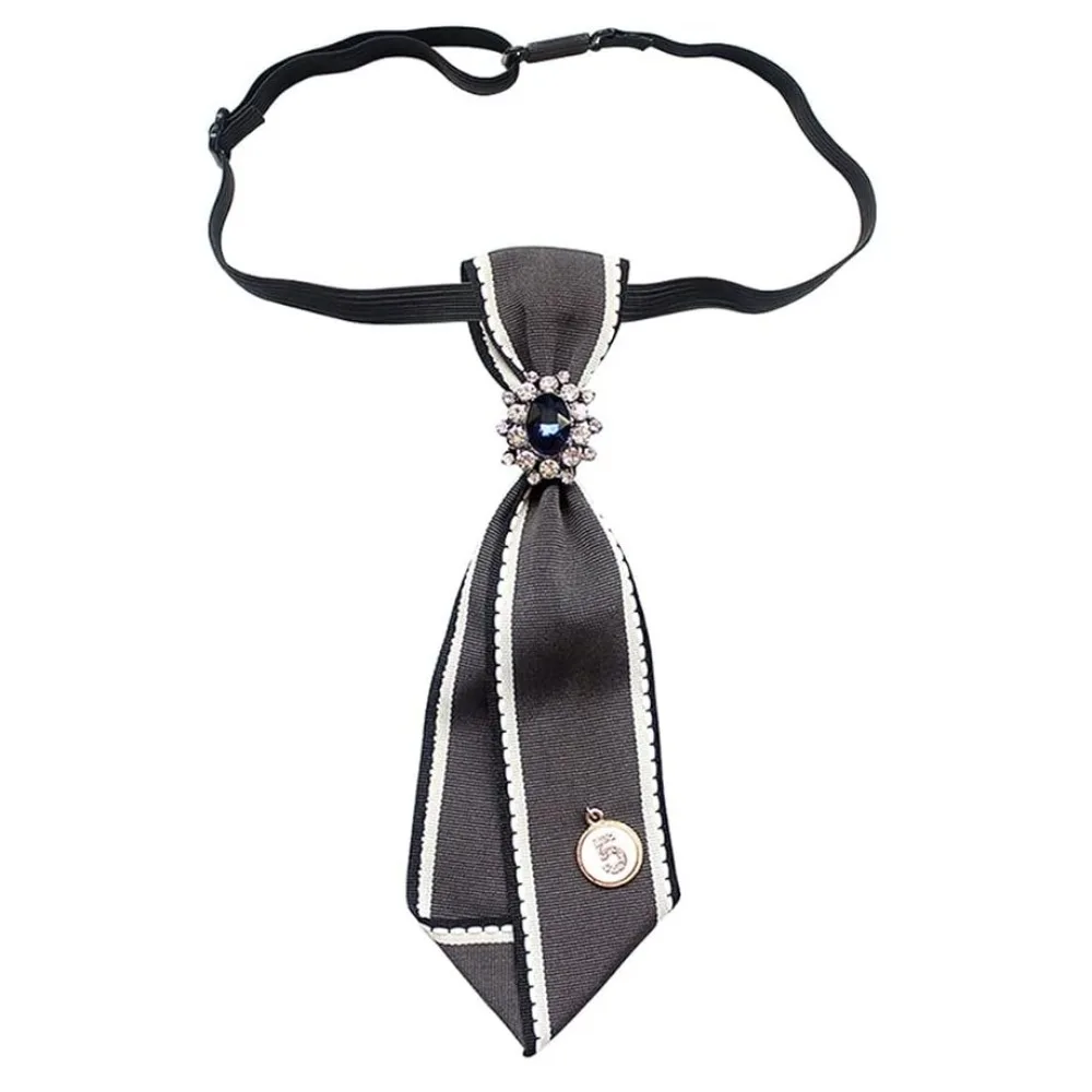 Lady Adjustable Pre Tied Straps Ties College Style Bow Tie White Shirt Men's Wedding Groomsman Professional Collar Flower