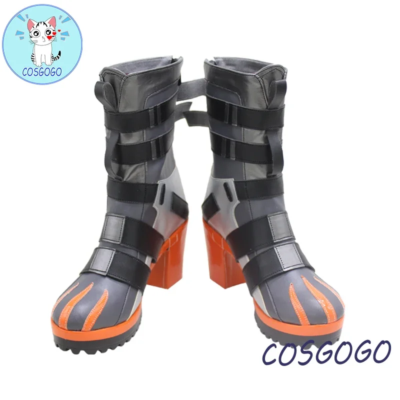 Game Vtuber NIJISANJI Nocytx Alban Knox Cosplay Shoes Boots Halloween Party Outfit PU Leather Women Men Anime