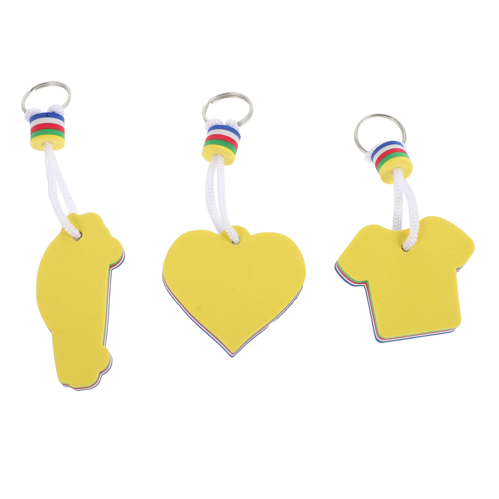 3 قطع المفاتيح العائمة العوامة قارب حلقة الشاطئ تعويم المراكب الشراعية المزدهرة Keyrings
