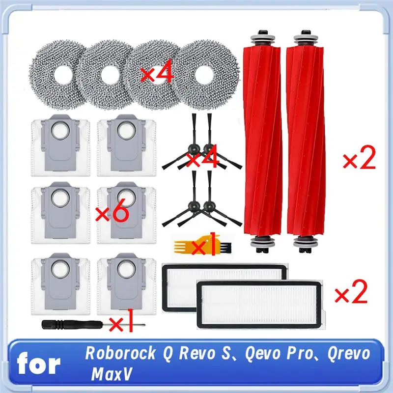 aee2-for-roborock-q-revo-s、qevo-pro、qrevo-maxv-ロボット掃除機ローラーサイドブラシ-hepa-フィルターモップパッドダストバッグ