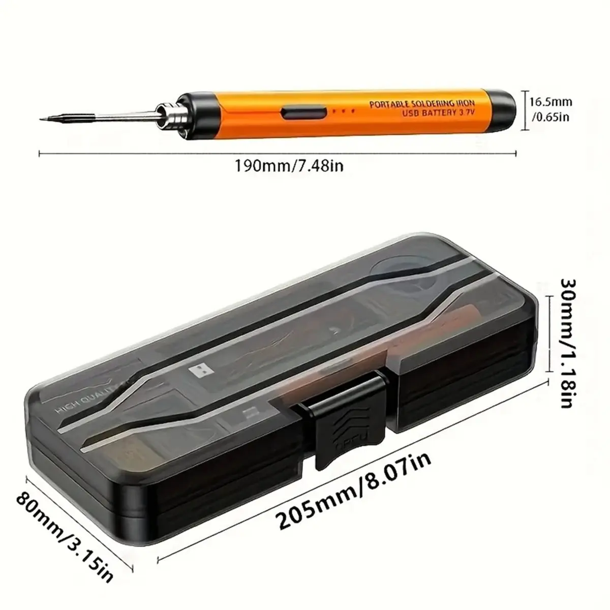 【50% OFF】Soldering Iron Kit Type-C Interface Wireless Soldering Iron Kit Adjustable Temperature Welding Tool Orange