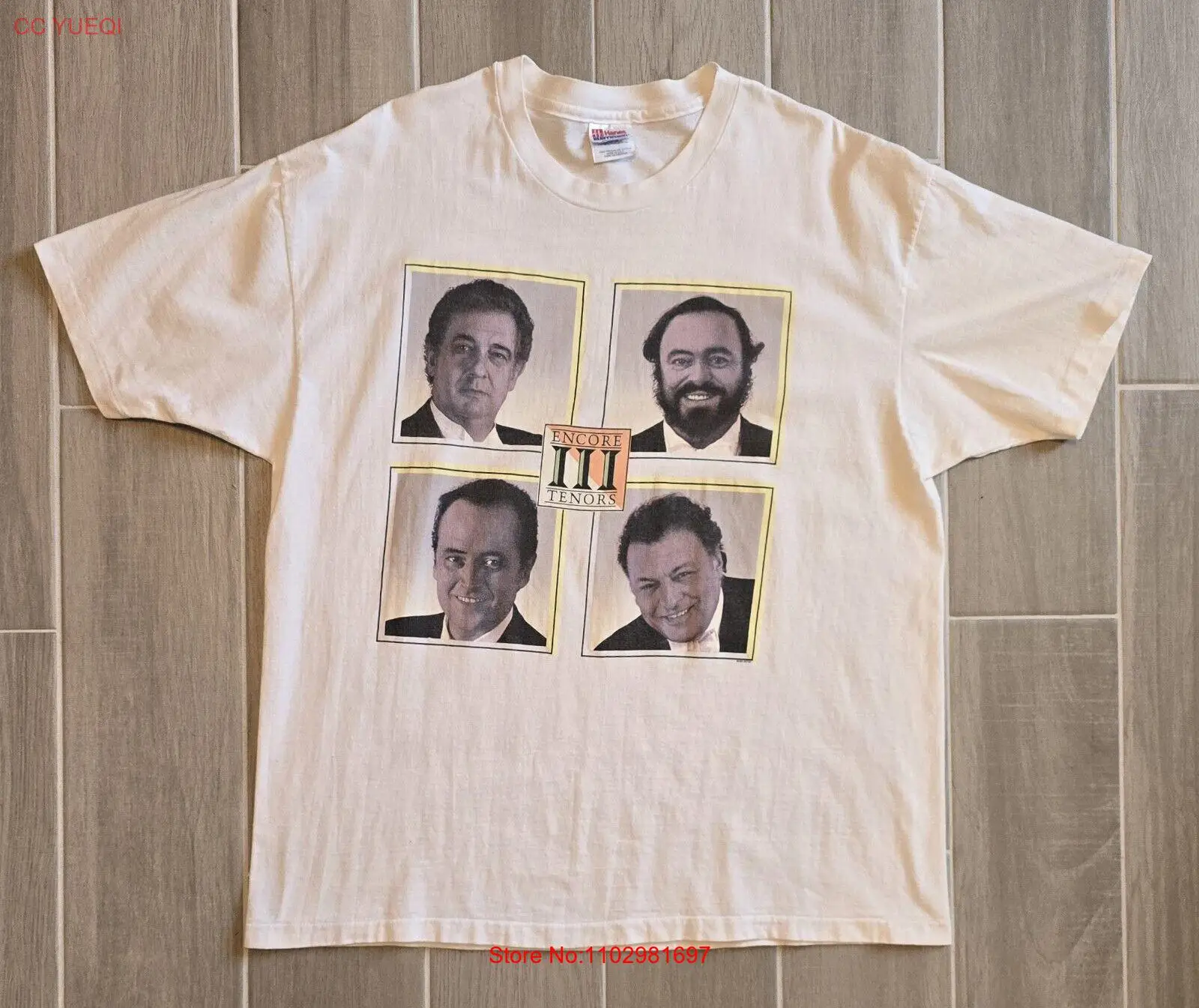 Vintage Three Tenors T-Shirt 1994 Concert Dodger Stadium Pavarotti Opera XL