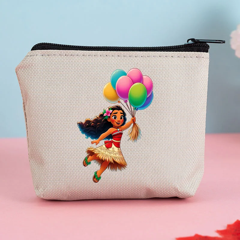 Moana Coin Purse Disney Wallet Kawaii Cartoon Anime Portable Money Coins Storage Bag Cute Mini Card Bags Key Organization Gifts