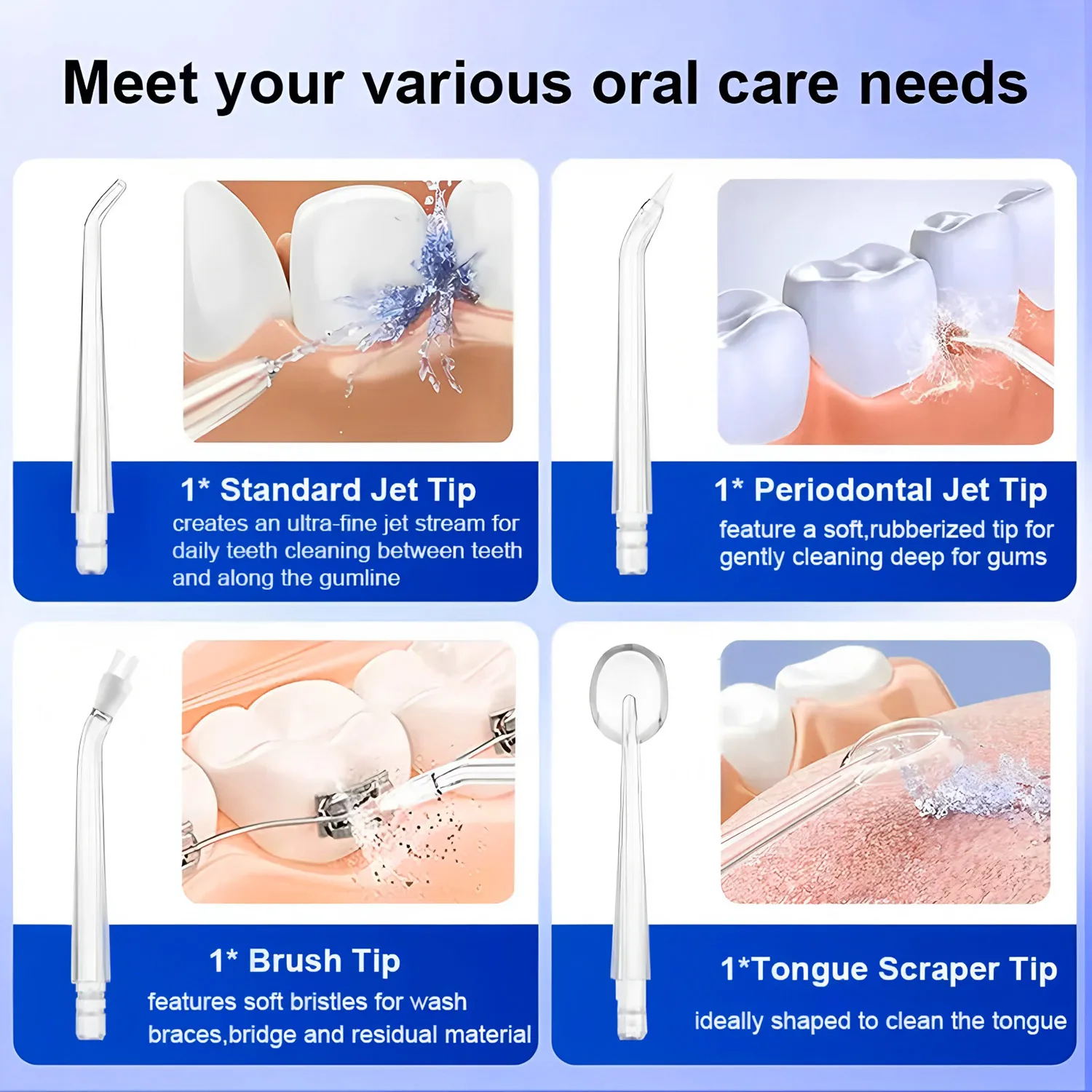 Portable Oral Teeth Dental Water Flosser USB Rechargeable Teeth Oral Irrigator Mouth Washing Machine Interdental Clean Irrigator view 4