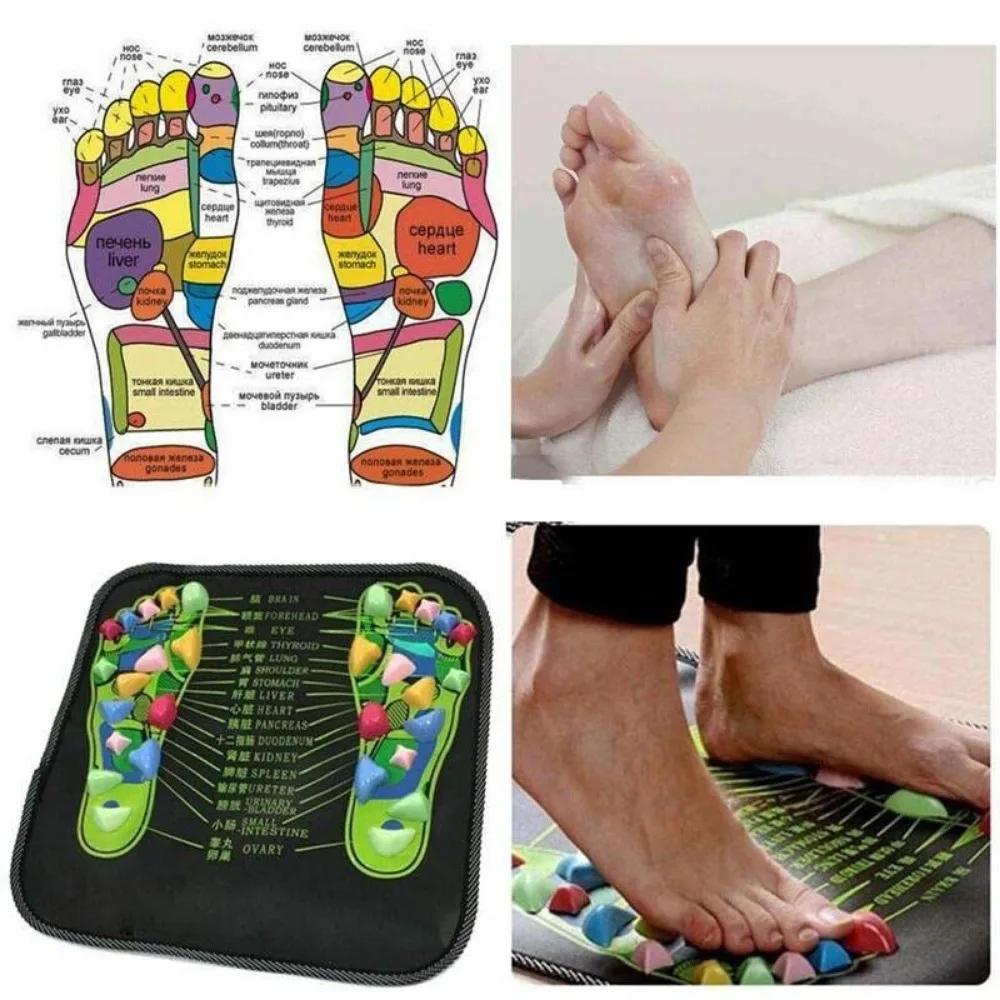 

Therapy Pain Relieve Acupoint Mat Massage Pad Foot Massager Reflexology Walk Walk Stone Mat