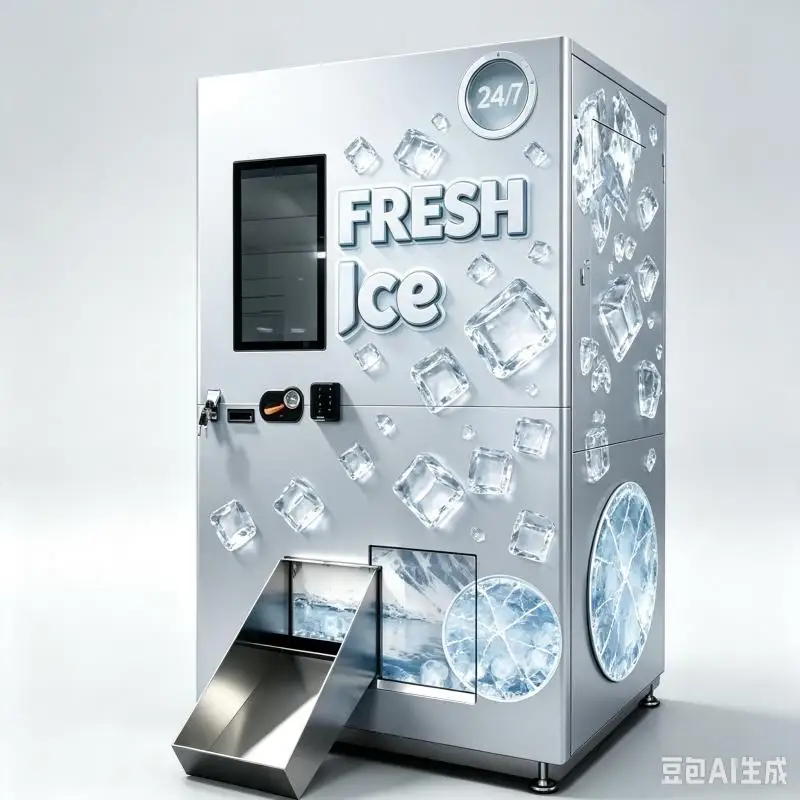 Automatic Ice Cube Vending Machine Customized High Speed Ice Making Machine Smart Business Solution