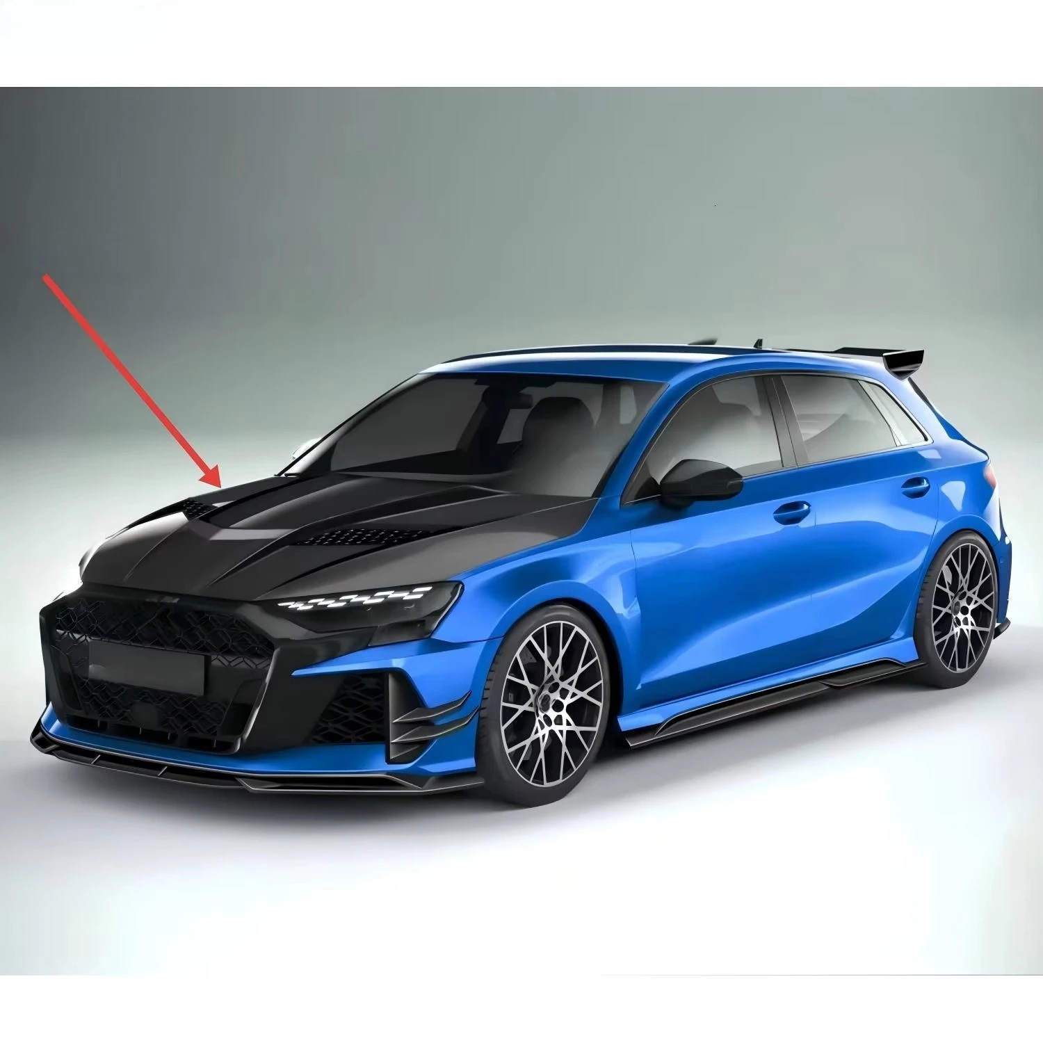 Prefect Fitment Real Dry Carbon Fiber Engine Hood Bonnet Cover Car Front Parts for RS3 8Y Hatchback/sedan