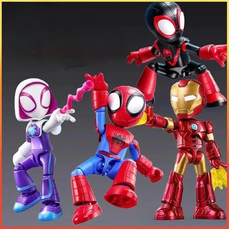 Nova marvel os vingadores spiderman homem de ferro filmes periféricos criativo dos desenhos animados modelo desktop ornamento meninos brinquedo educativo presente