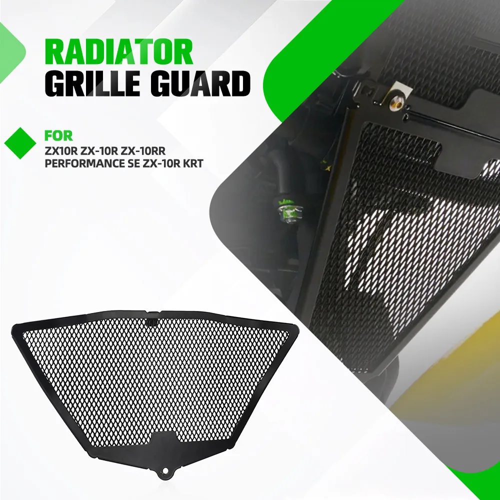 

For Kawasaki ZX10R ZX-10R ZX-10RR Performance SE ZX-10R KRT Radiator Grille Cover Protection Downpipe Cylinder Head Engine Guard