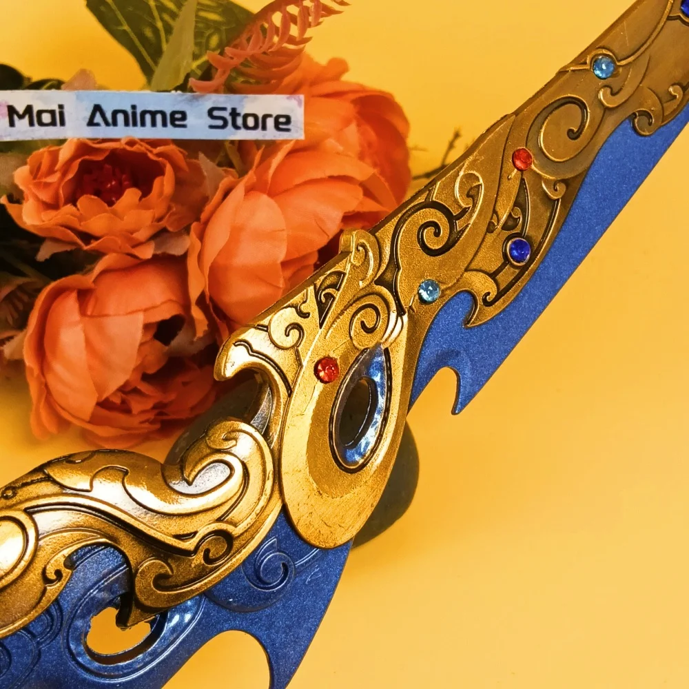 11.6 بوصة معدنية ثلاثة مملكة كاتانا الأصلي الساموراي صابر أنيمي السيف القديم دمشق السيف الحجم الحقيقي اليابانية كاتانا لعبة هدية