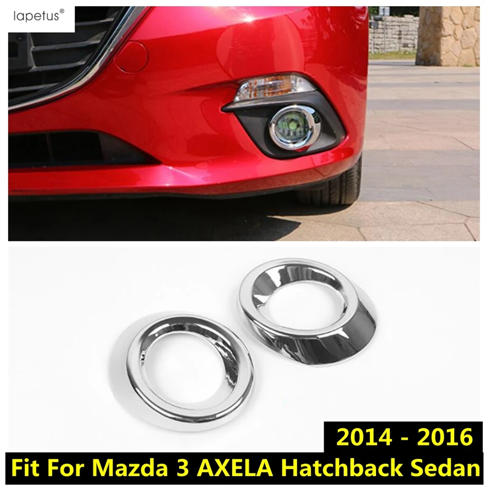 

Chrome Front Fog Light Lamp Ring Molding Cover Kit Trim Exterior Accessories For Mazda 3 AXELA Hatchback Sedan 2014 2015 2016