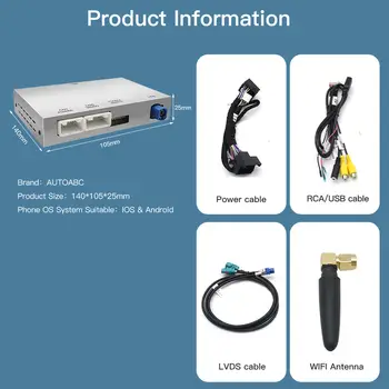 適用於Audi A3 8V A4 B9 A5 Q2 Q7 Q5L MIB 的 AUTO 無線 CarPlay 安卓接口,支援 AirPlay、Mirror Link 和多媒體攝影機。 10 最佳銷售 蘋果 CarPlay 奧迪 A4 B9 - №3
