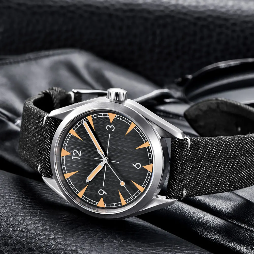 41 مللي متر ساعات المعصم الرجالية مخصص الياقوت الزجاج ميوتا NH35 حركة أوتوماتيكية مضيئة مقاوم للماء