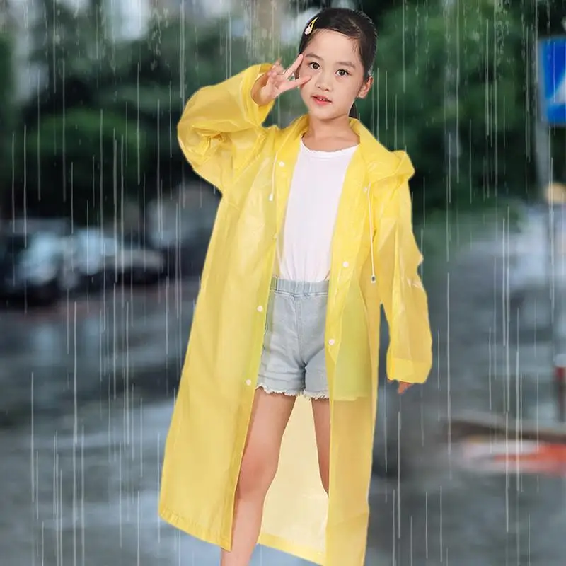 Raincoat Boys Girls Rain Jackets Cartoon Rain Coat Outfits Transparent Rainwear Baby Waterproof Child Clothes Skin-Friendly