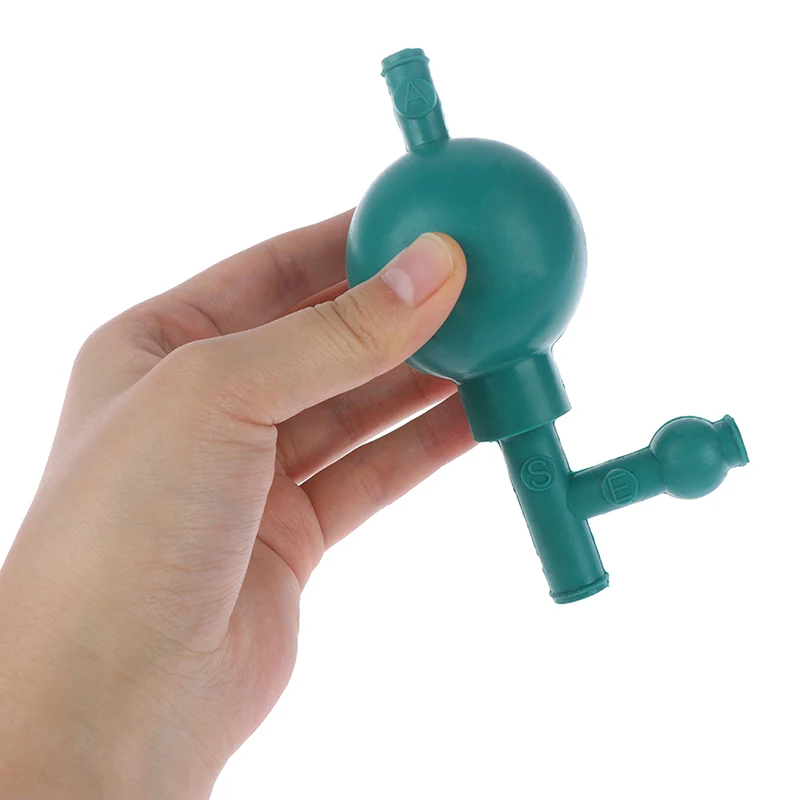 Lab Rubber Suction Bulb Safe Pressure Quantitative Pipette Filler With 3 Valves 13*6*6cm