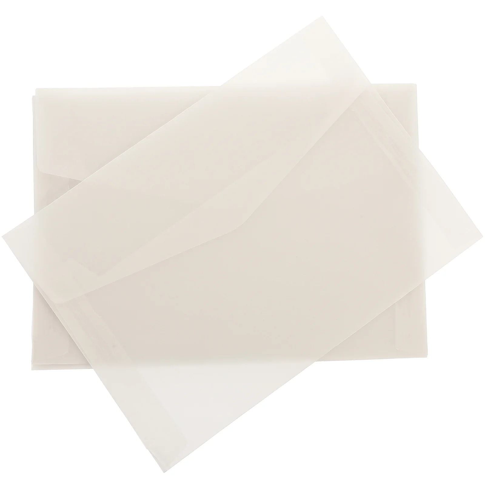 50 Pcs Blank Envelope Translucent Holders for Cash Letter Holding Envelops Budget Card Paper