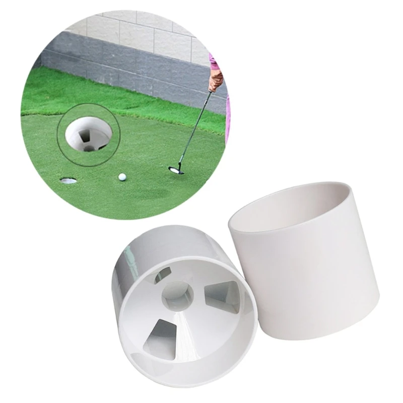 White Plastic Golf Hole Cups Lightweight Putting Putter Yard Backyard Practice Putting Tools Golf Hole Cup Training Aids Y1QE