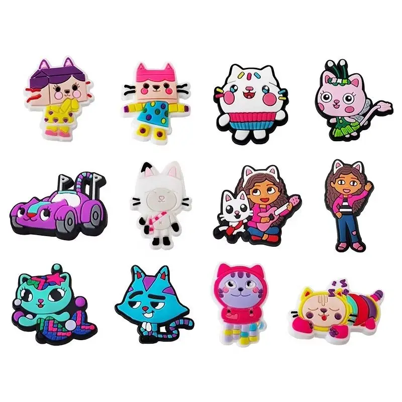 Cartoon New 12pcs/set Gabby's Dollhouse Charms DIY Toy for Classic Clog Gift