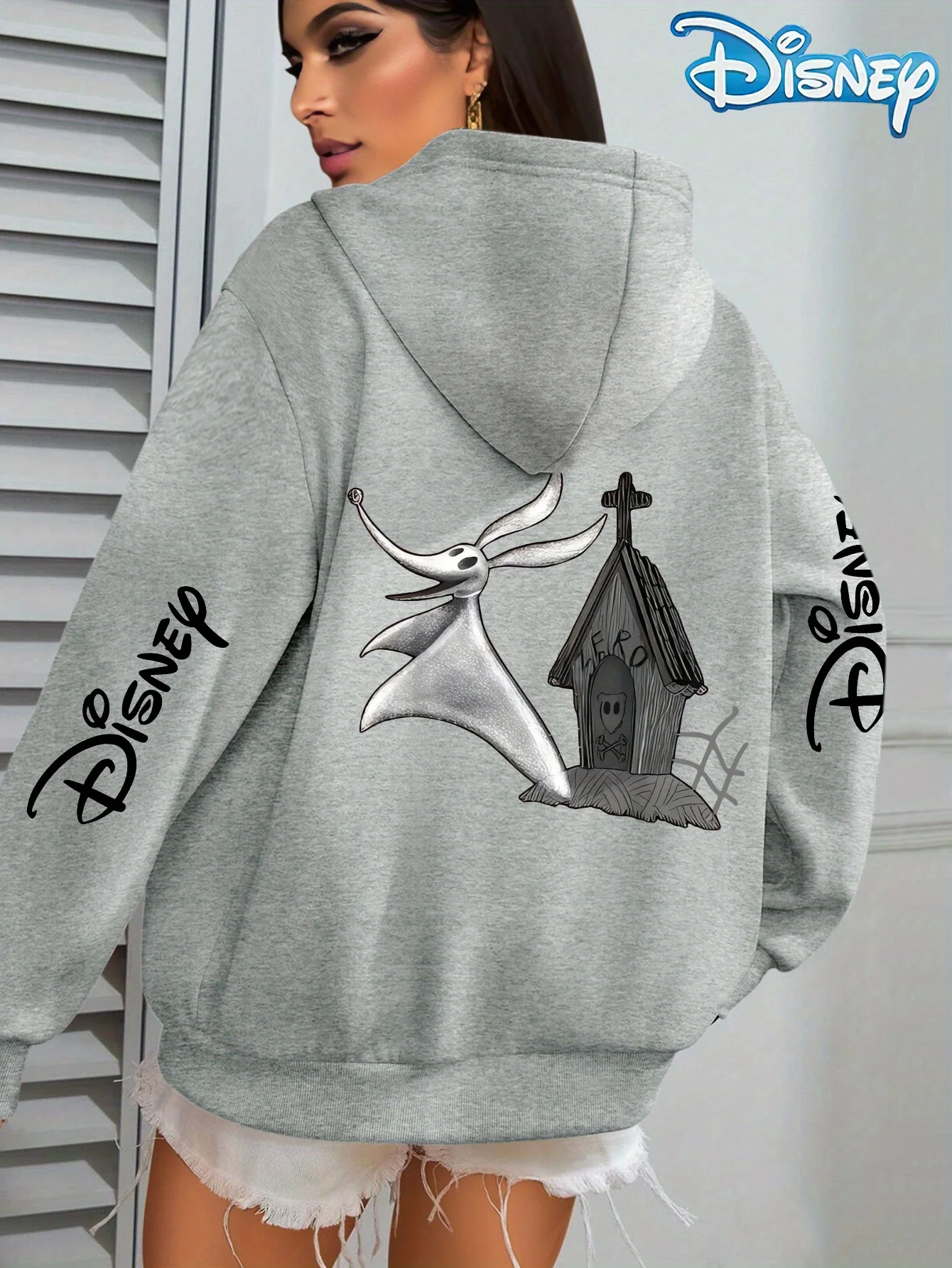 بلوفر نسائي رسمي للهالوين من ديزني بأكمام طويلة للخريف والشتاء ملابس غير رسمية ملابس حصرية لمحبي ديزني