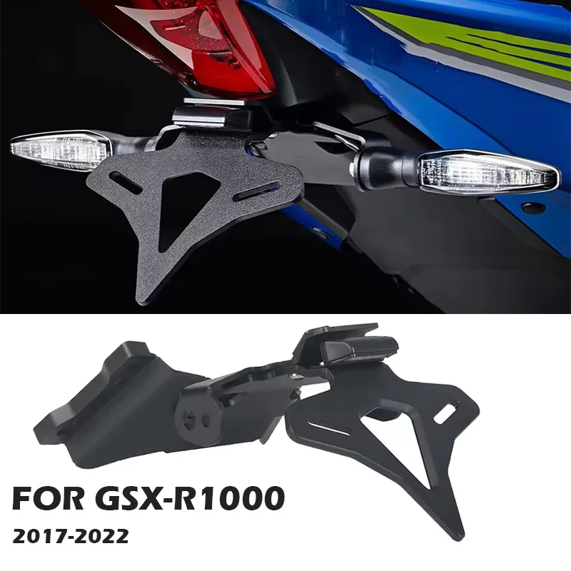 

Задний короткий хвост мотоцикла для Suzuki GSX-R1000 GSXR1000 2017-2022, аккуратный держатель номерного знака, кронштейн задней бабки, светодиодный светильник