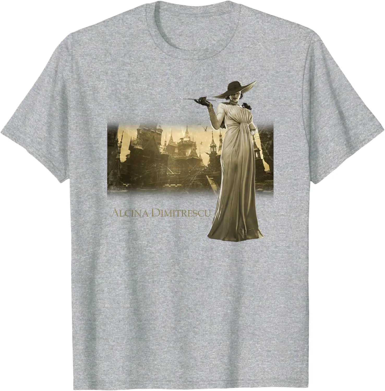 RE Village Gold Edition DIMITRESCU T-Shirt Men's and Women's Summer Cotton Clothing Casual Y2K Short Sleeve Tee