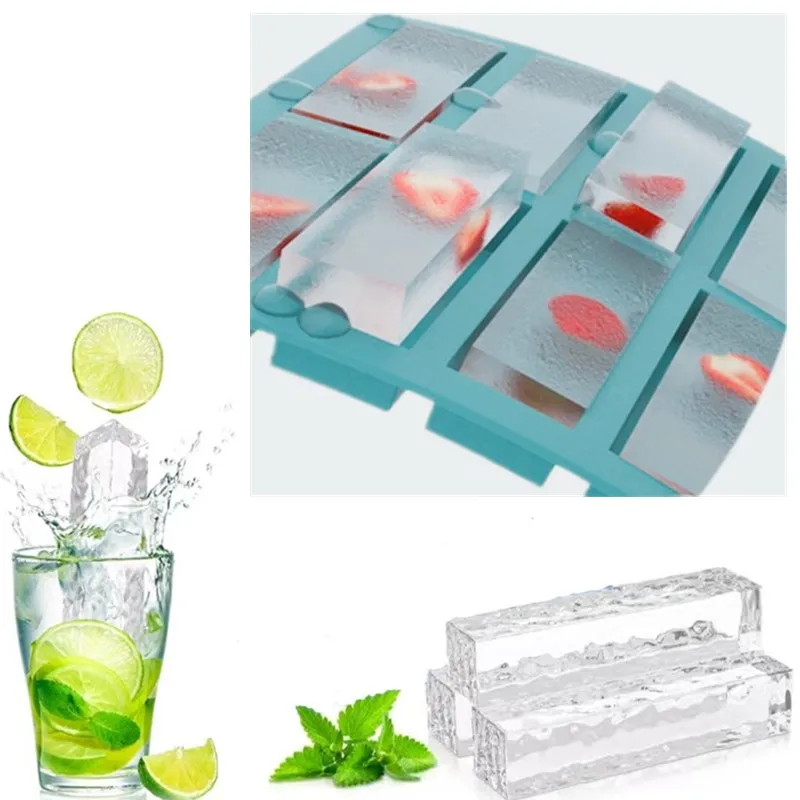 8 Cavity Rectangle Silicone Cake Mold Cake Baking Pan Pudding Muffin Loaf Brownie Cornbread Mould Square Soap DIY Molds