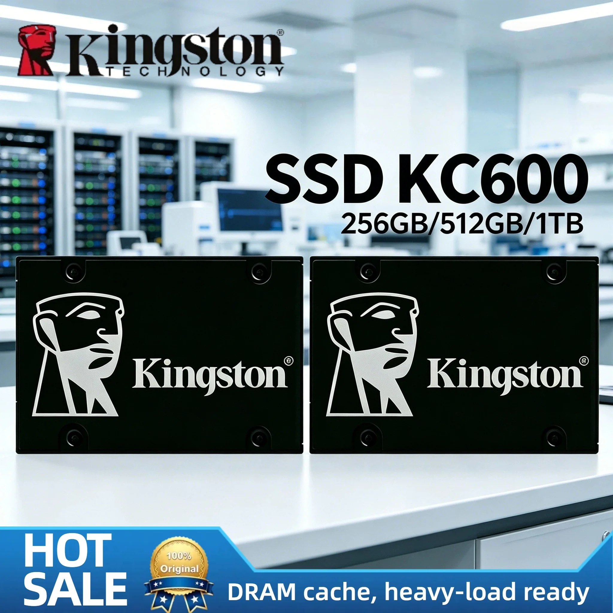 Kingston KC600 2.5 Inch SATA3 SSD 512GB 1TB 2TB 256GB Internal Solid State Drive for PC Desktop Laptop Computer Hard Disk