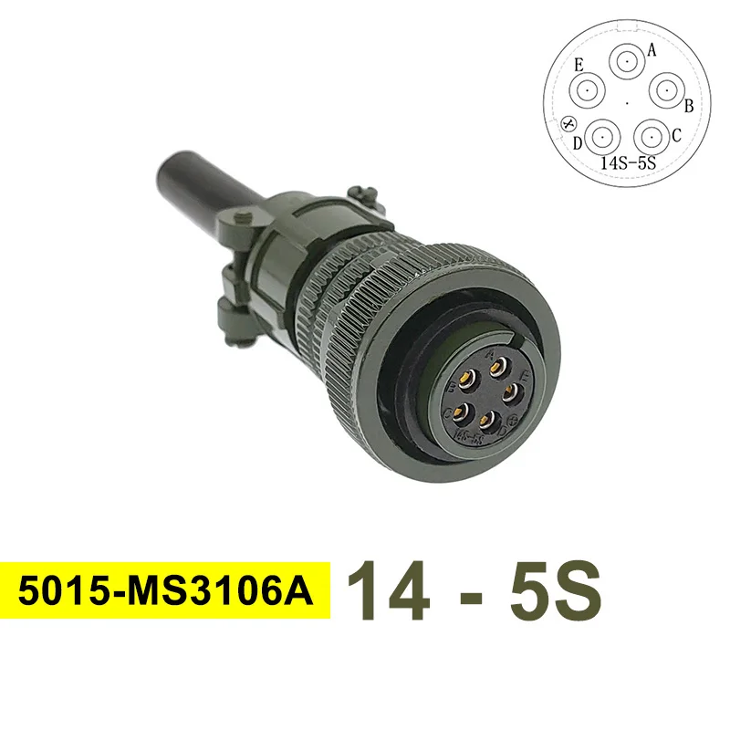 Mil std ronde connector ms3102a 14s-2 14s-5 14s-6 MIL-C 5015 militaire specificatie connectoren ms3106 ms3108 stekker & stopcontact