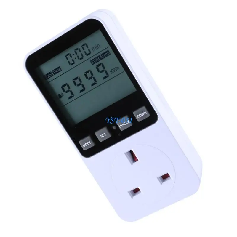 

E15A LCD Energy Meter Wattmeter Socket Voltages Power Consumption Watt Electricity Analyzers Monitors Tester
