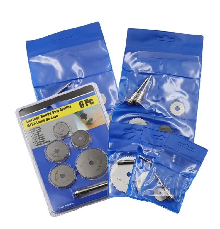 6Pcs/set Stainless Steel Slice Metal Cutting Disc with 1 Mandre for Dremel Rotary Tools 16 18 22 25 32mm Cutting Disc Hand Tools