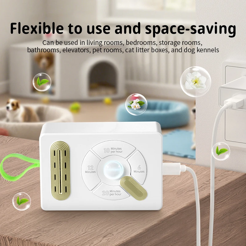 قطعة واحدة، منقي هواء للقطط الأليفة، مستشعر مدمج، توقف وتشغيل تلقائي، مصدر طاقة USB، هواء منقي، هواء نظيف، هواء نقي، تنقية