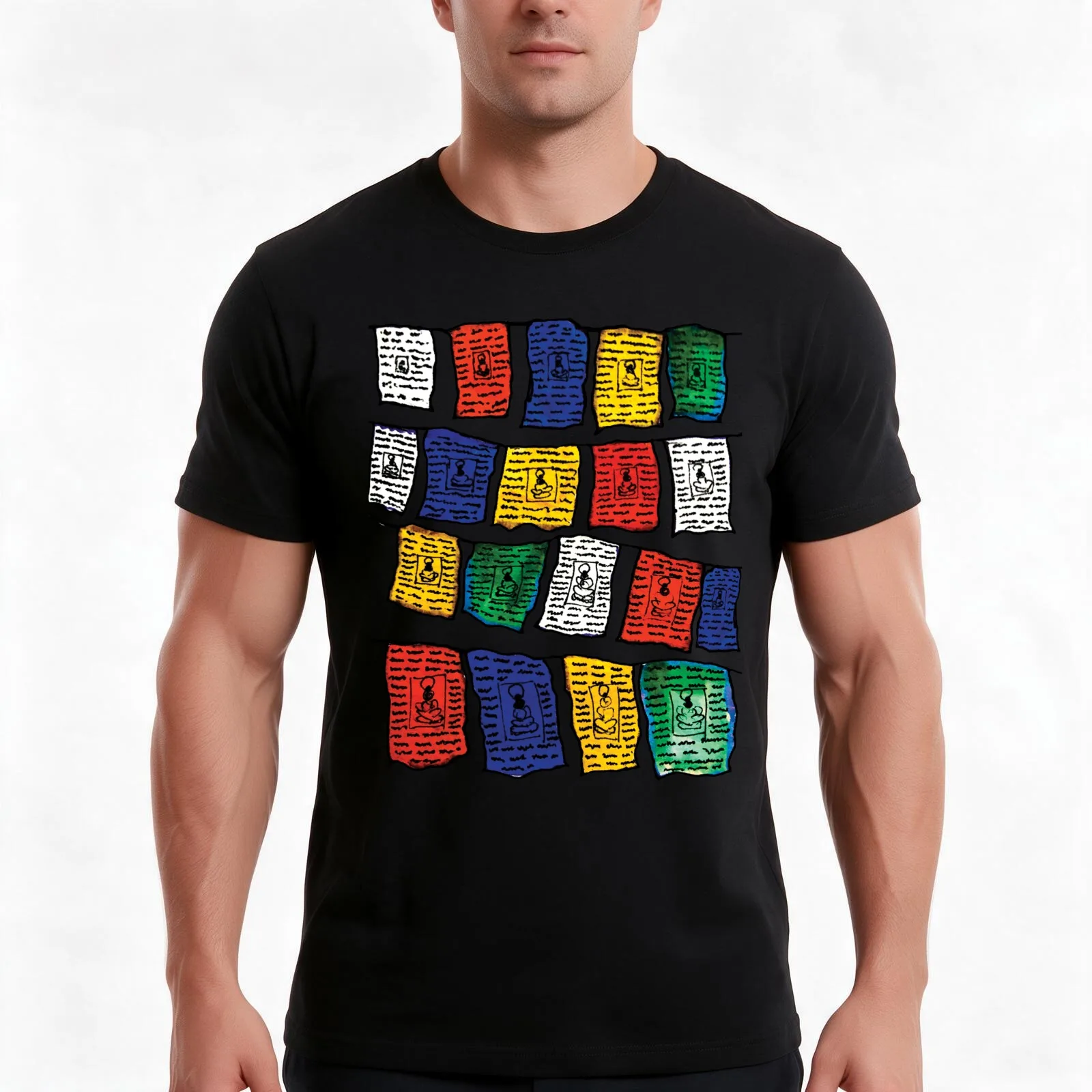 A little prayer in colours T-Shirt, Summer Casual Cotton Tee, Oversized Streetwear Tops, Vintage Graphic Print, Unisex Men Women