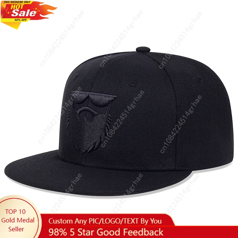 

Fashion Men Women Cotton Snapback Hat Hip Hop Baseball Cap Beard Old men embroidery Trucker Caps Adjustable Outdoor leisure Hats
