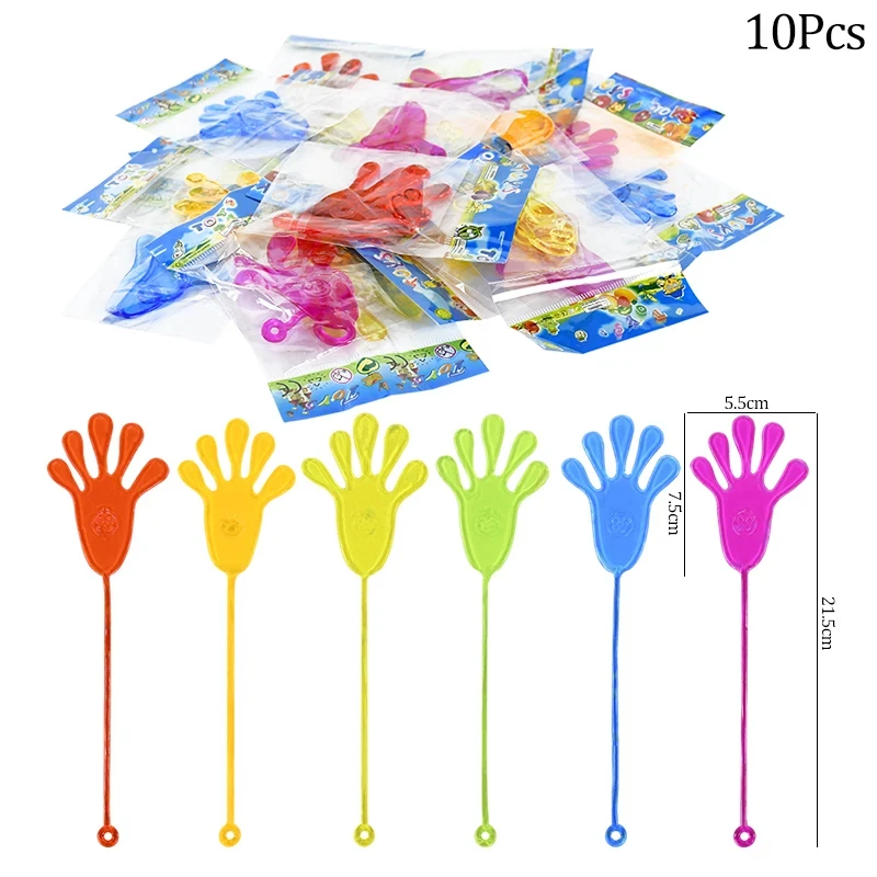 10pcs/bag Sticky Palm Elastically Fidget Toys for Kids Birthday Party Favors Treats Guest Gifts School Incentive Goodie Filler