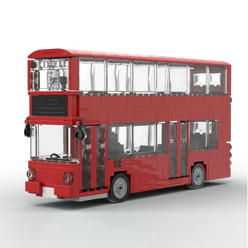 Popular City Service Car MOC Building Bricks Double Decker City Bus Modular Technology Gifts Holiday Assemble Children Toys Suit