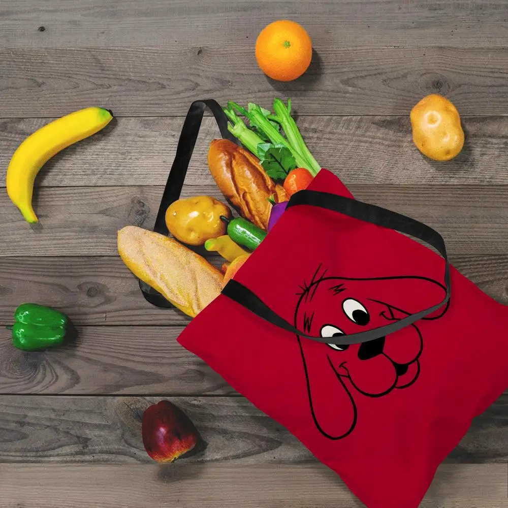 C-clifford The Big Red Dog Storage Bags Handbag Women Casual Underarm Top Handle Bag Lady Shopping Travel Bags Storage Bags - view 2