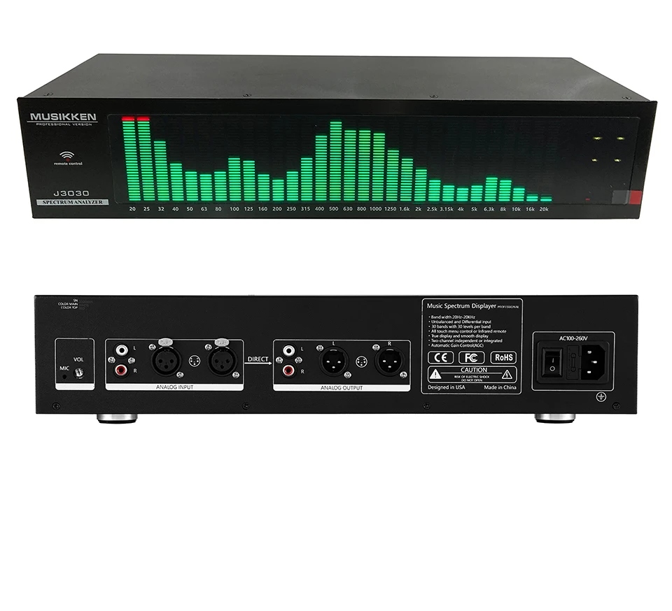 LED Musik-Spektrum Uhr – RGB Audio Analyzer 20 Se Produktbild-Vorschau 2