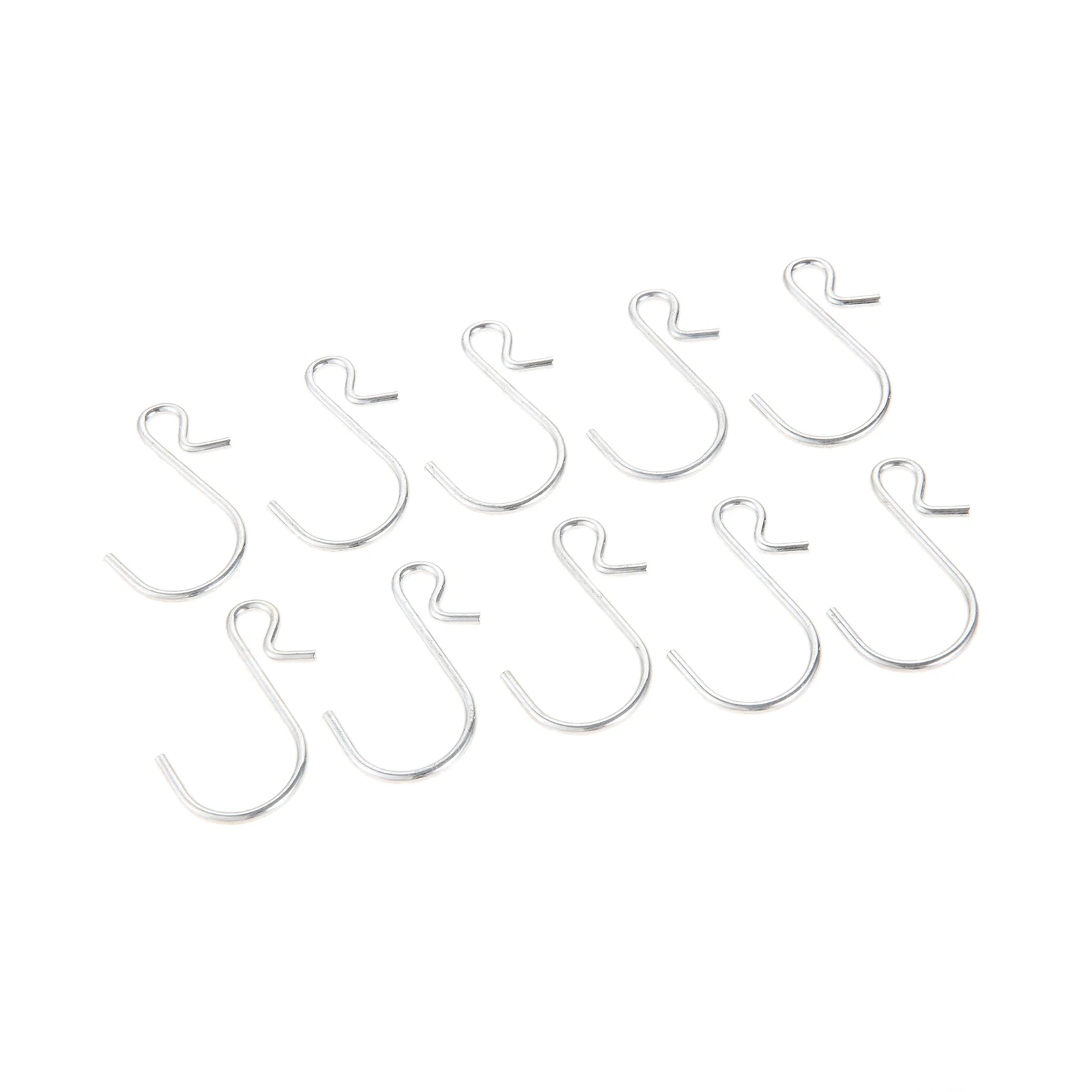 

10pcs Metal Silver S Shaped Hooks Clasp Railing S Hanging Storage Hook for Home Kitchen Bathroom Organizer Holder Tools