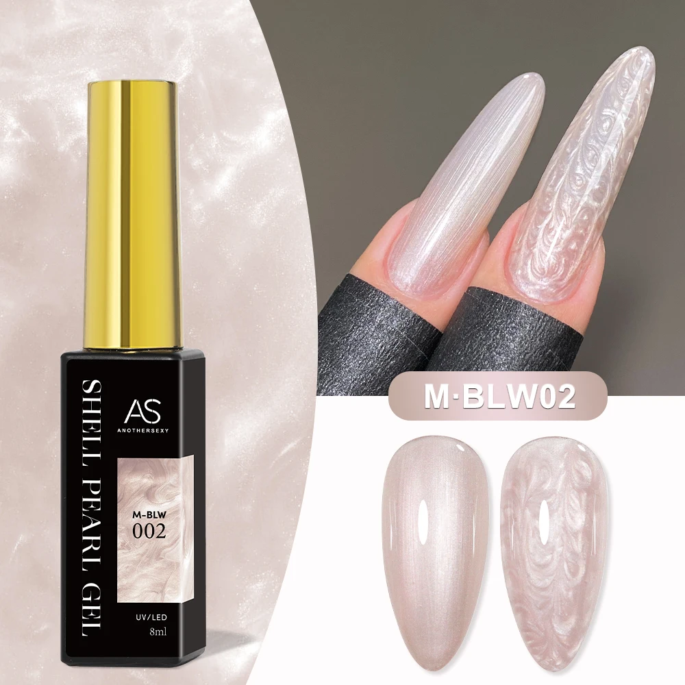 كما 8 مللي الموضوع قذيفة هلام مسمار البولندية لا مجموعة 24 لون الأبيض اللؤلؤ قذيفة الملمس شبه دائمة مسمار الفن هلام الورنيش للهدايا