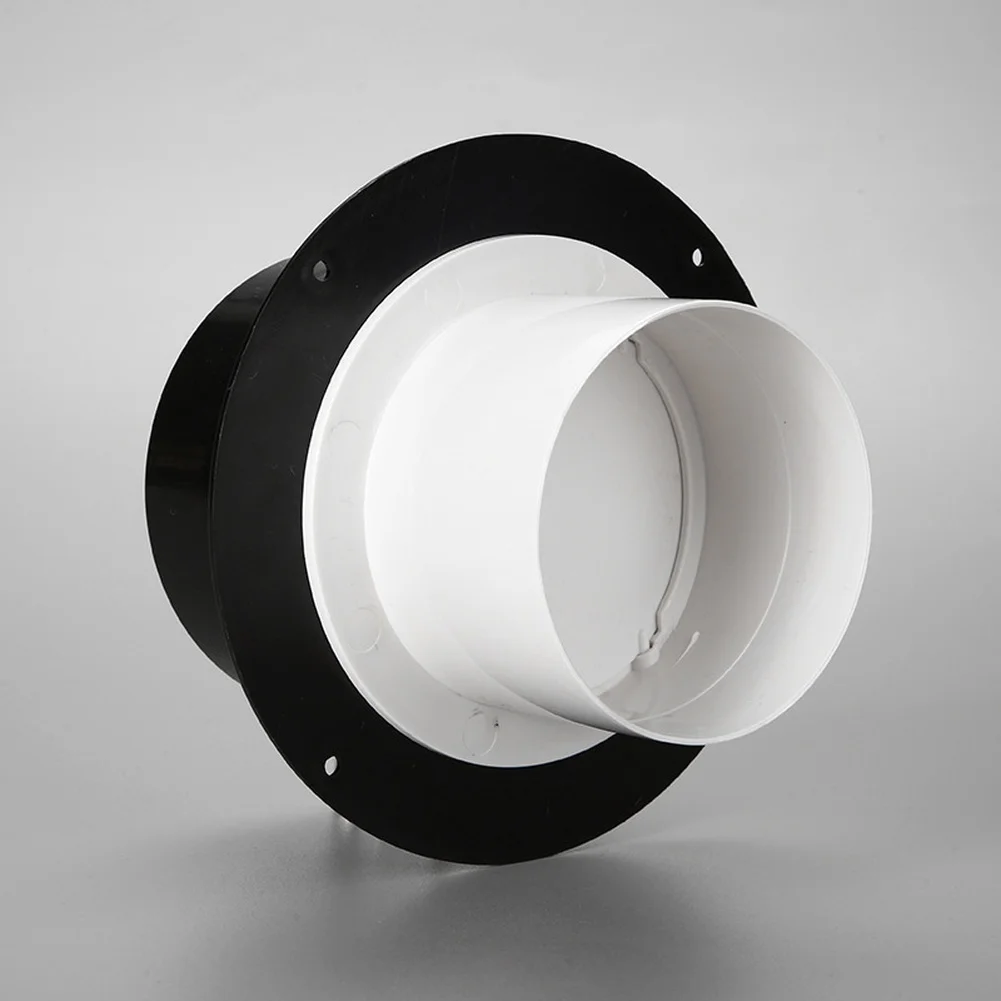 ABS Way Check Valve 100mm To 80mm 75mm Reducer For Bathroom For Exhaust Fan Air Duct Pipe Fitting Black